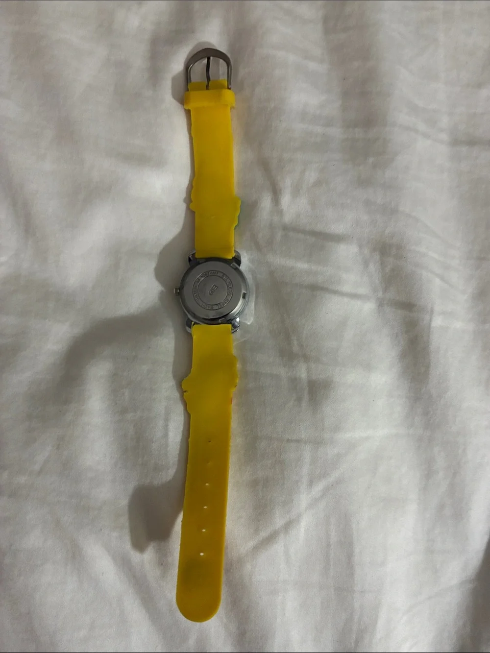 Hello Kitty Yellow Kids' Silicone Character Watch with Red & Blue Accents